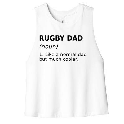 Funny Rugby Dad Perfect Rugby Gift Idea Women's Racerback Cropped Tank