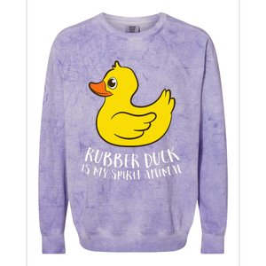 Funny Rubber Duck Spirit Animal Colorblast Crewneck Sweatshirt