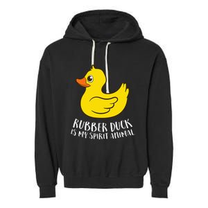 Funny Rubber Duck Spirit Animal Garment-Dyed Fleece Hoodie