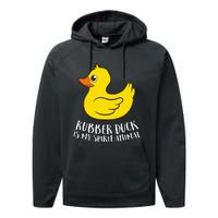 Funny Rubber Duck Spirit Animal Performance Fleece Hoodie