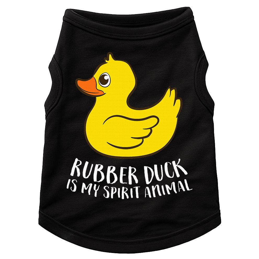 Funny Rubber Duck Spirit Animal Doggie Tank