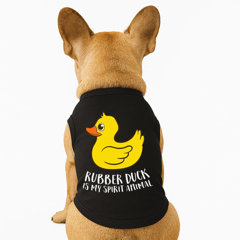 Funny Rubber Duck Spirit Animal Doggie Tank