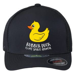 Funny Rubber Duck Spirit Animal Flexfit Unipanel Trucker Cap