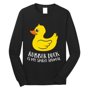 Funny Rubber Duck Spirit Animal Long Sleeve Shirt