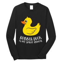 Funny Rubber Duck Spirit Animal Long Sleeve Shirt