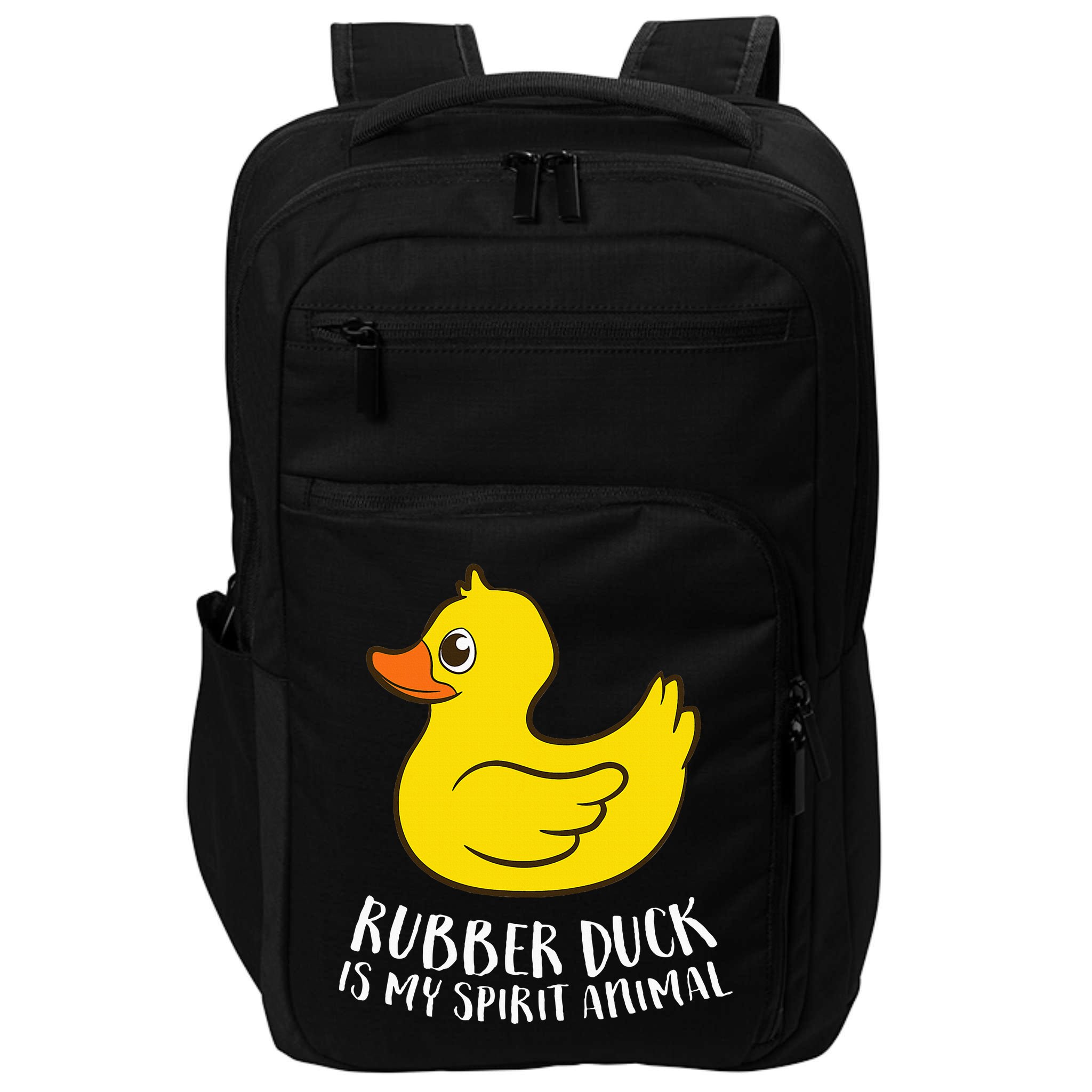 Funny Rubber Duck Spirit Animal Impact Tech Backpack