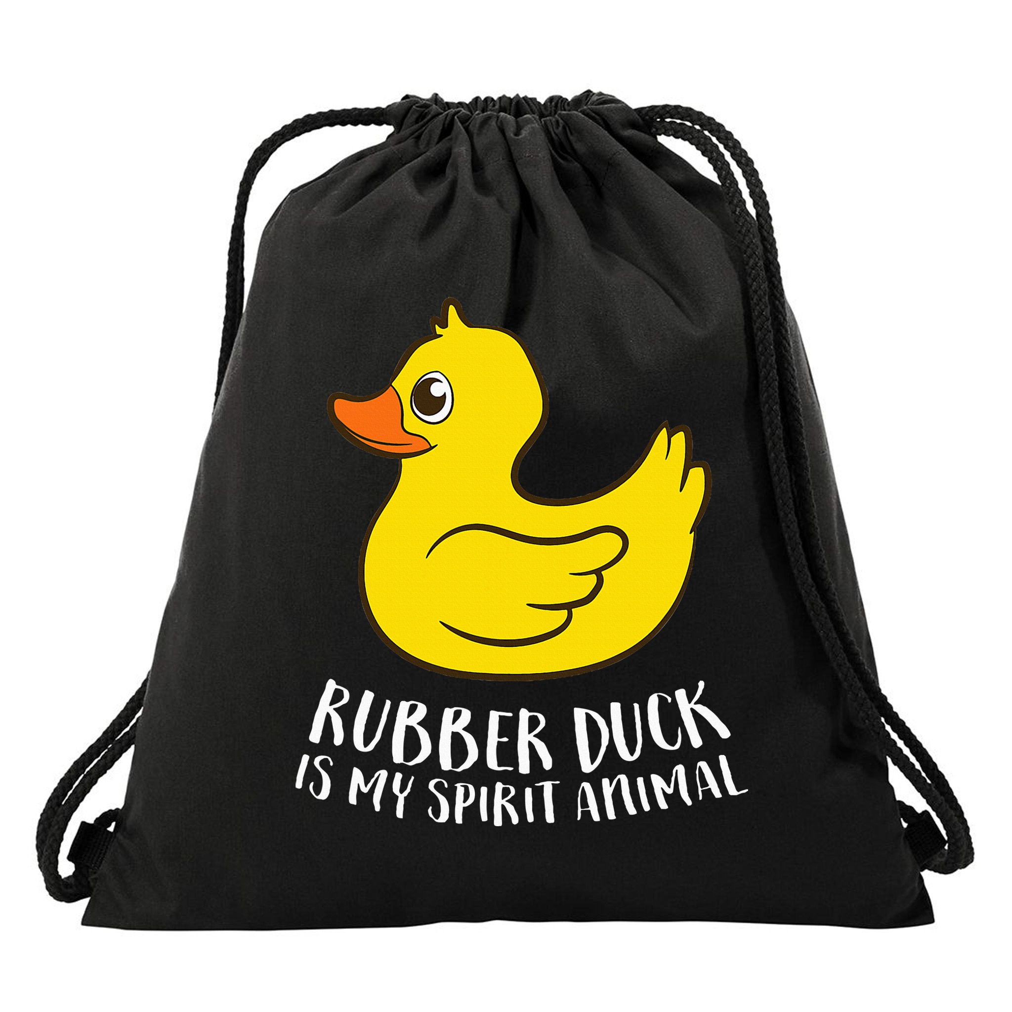 Funny Rubber Duck Spirit Animal Drawstring Bag