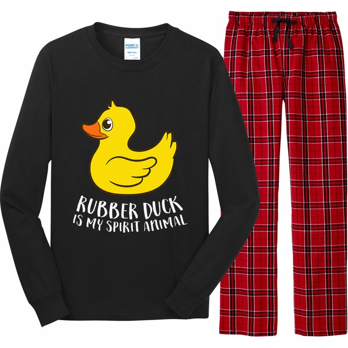 Funny Rubber Duck Spirit Animal Long Sleeve Pajama Set