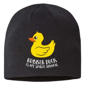 Funny Rubber Duck Spirit Animal Sustainable Beanie