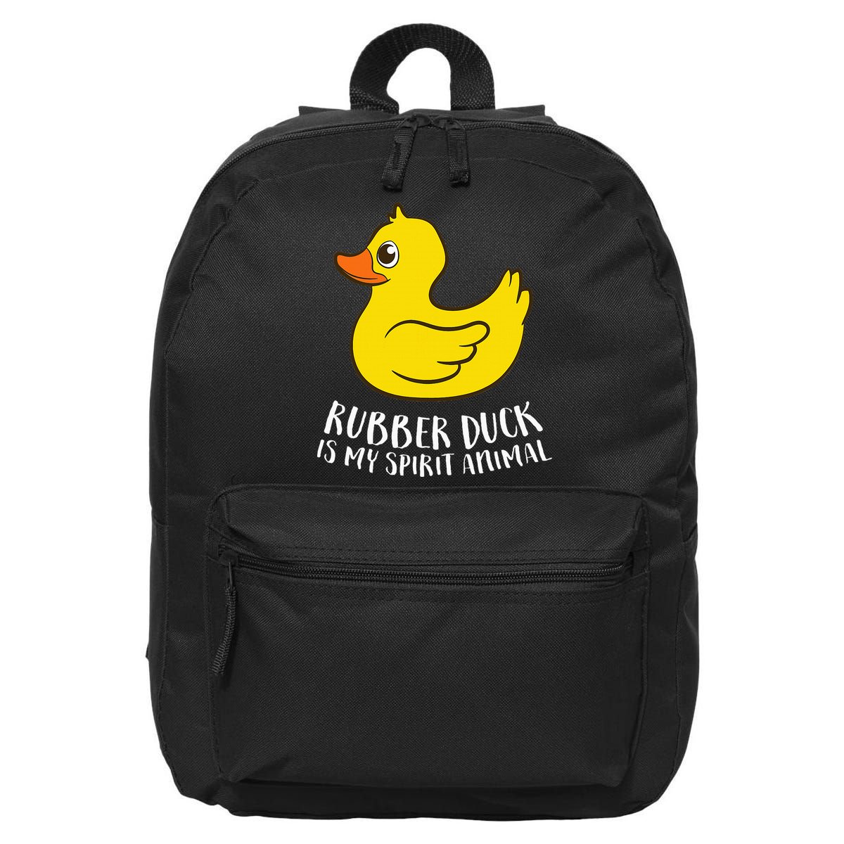 Funny Rubber Duck Spirit Animal 16 in Basic Backpack