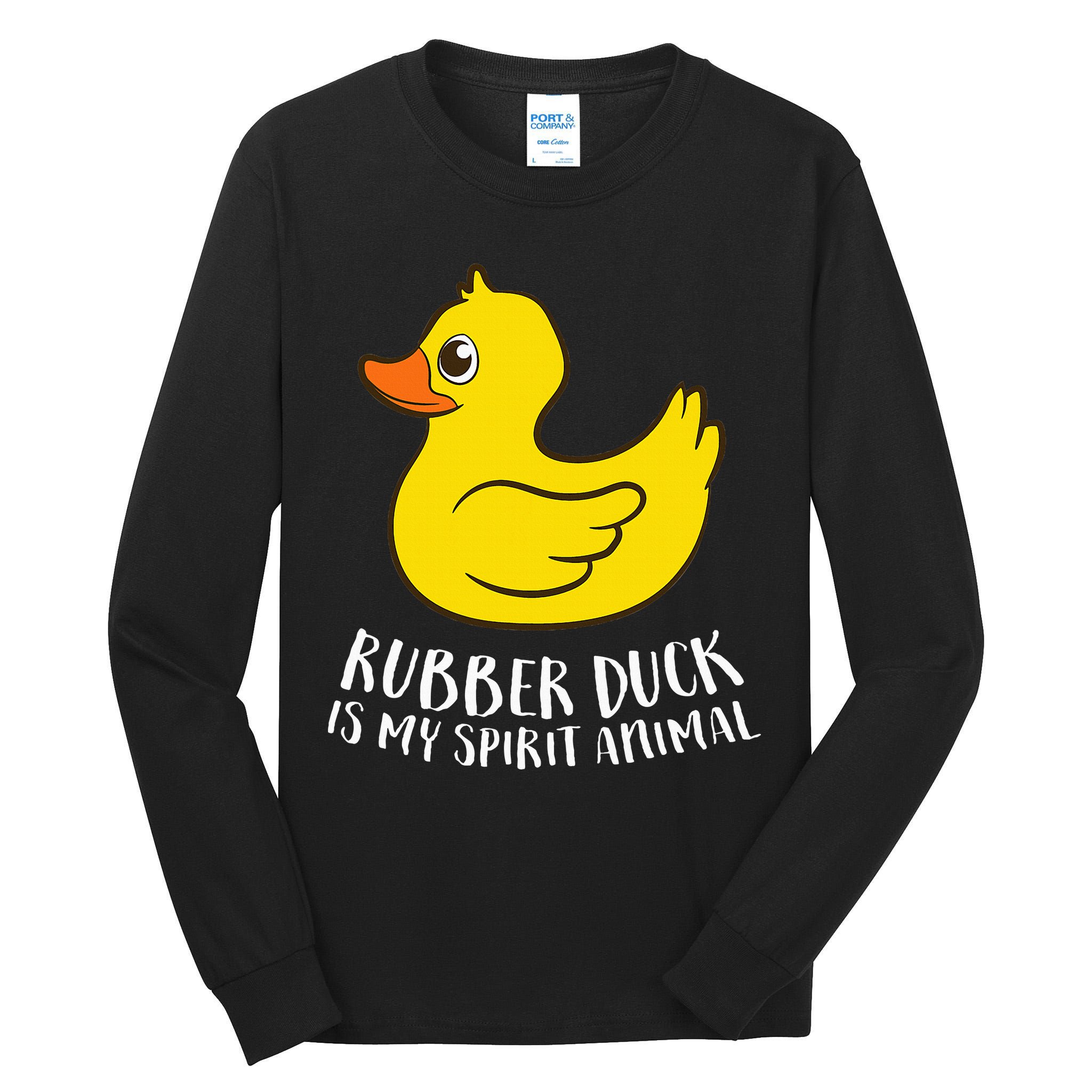 Funny Rubber Duck Spirit Animal Tall Long Sleeve T-Shirt