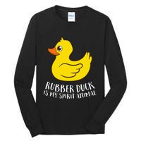 Funny Rubber Duck Spirit Animal Tall Long Sleeve T-Shirt