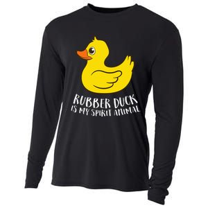 Funny Rubber Duck Spirit Animal Cooling Performance Long Sleeve Crew