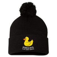 Funny Rubber Duck Spirit Animal Pom Pom 12in Knit Beanie