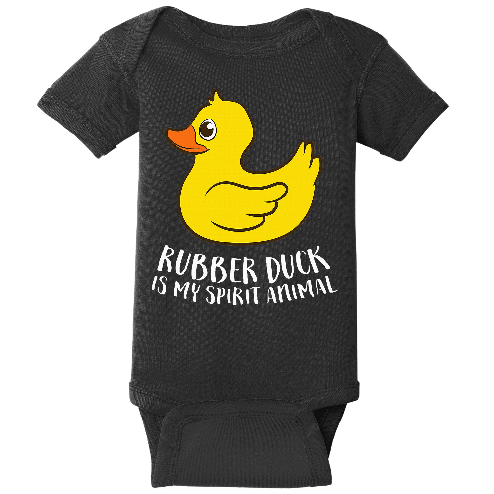 Funny Rubber Duck Spirit Animal Baby Bodysuit