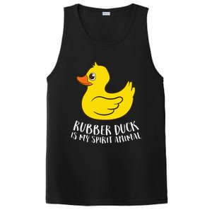 Funny Rubber Duck Spirit Animal PosiCharge Competitor Tank