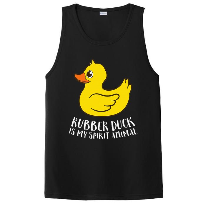 Funny Rubber Duck Spirit Animal PosiCharge Competitor Tank