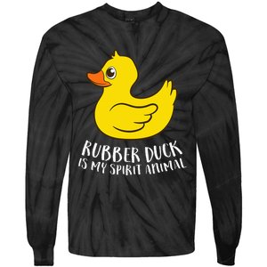 Funny Rubber Duck Spirit Animal Tie-Dye Long Sleeve Shirt