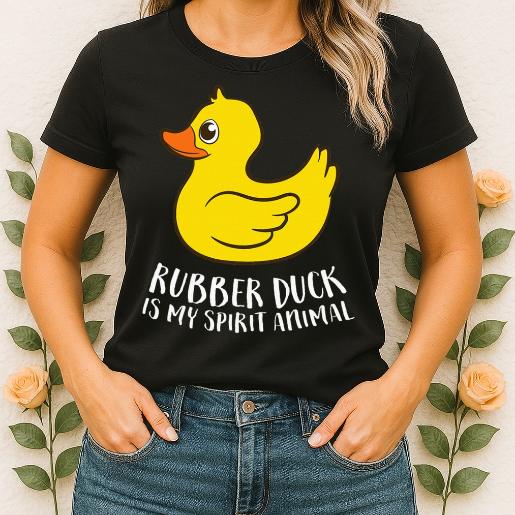 Funny Rubber Duck Spirit Animal Womens T-Shirt