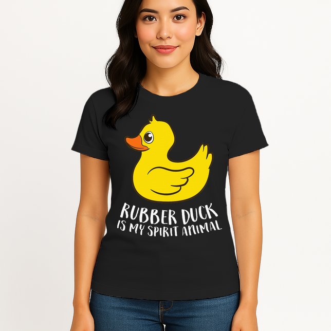 Funny Rubber Duck Spirit Animal Womens T-Shirt