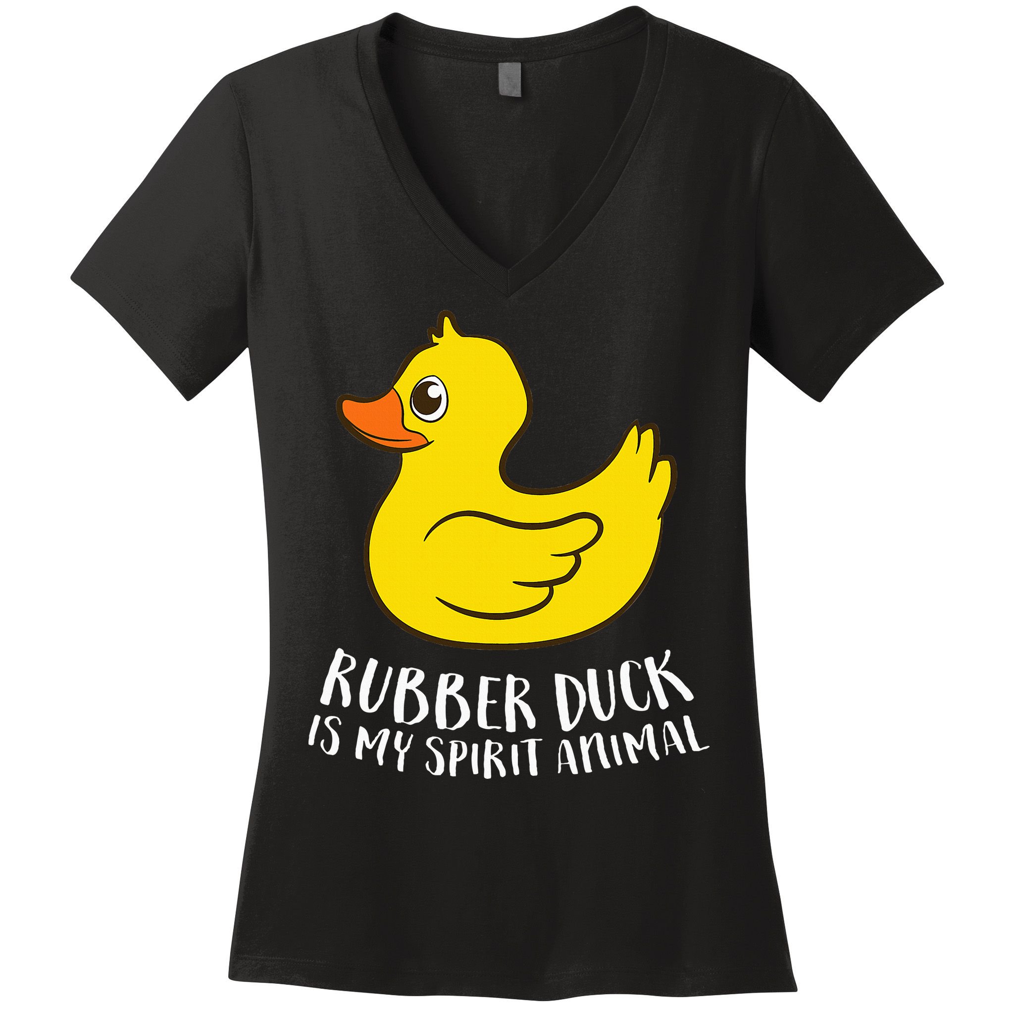 Funny Rubber Duck Spirit Animal Women's V-Neck T-Shirt