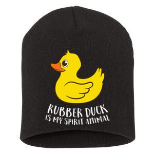 Funny Rubber Duck Spirit Animal Short Acrylic Beanie