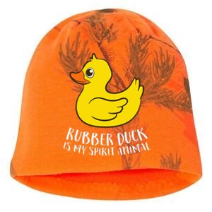 Funny Rubber Duck Spirit Animal Kati - Camo Knit Beanie