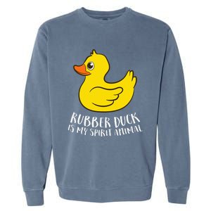 Funny Rubber Duck Spirit Animal Garment-Dyed Sweatshirt