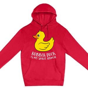 Funny Rubber Duck Spirit Animal Premium Pullover Hoodie