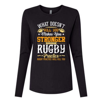 Funny Rugby Design Womens Cotton Relaxed Long Sleeve T-Shirt