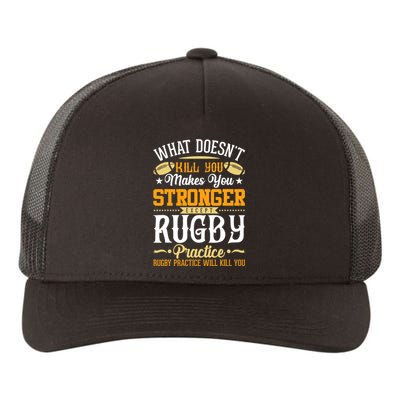 Funny Rugby Design Yupoong Adult 5-Panel Trucker Hat