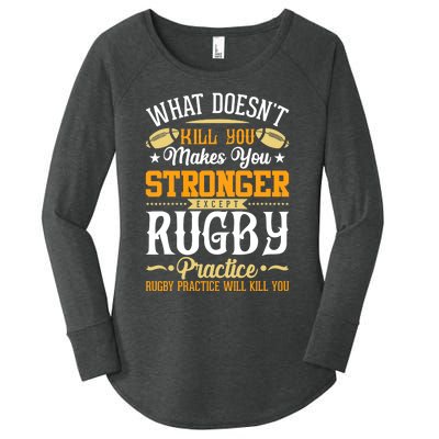 Funny Rugby Design Women's Perfect Tri Tunic Long Sleeve Shirt