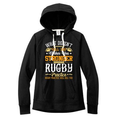 Funny Rugby Design Women's Fleece Hoodie