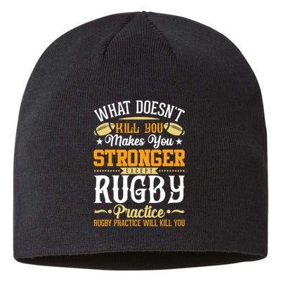 Funny Rugby Design Sustainable Beanie