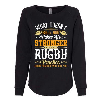 Funny Rugby Design Womens California Wash Sweatshirt