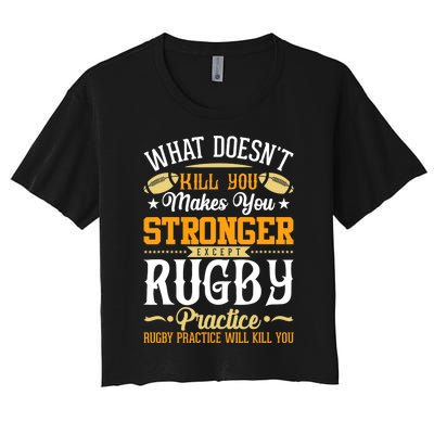 Funny Rugby Design Women's Crop Top Tee