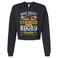 Funny Rugby Design Cropped Pullover Crew