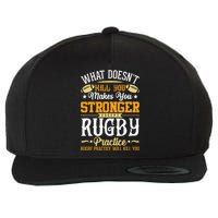 Funny Rugby Design Wool Snapback Cap