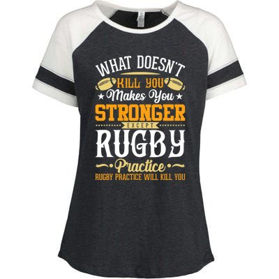 Funny Rugby Design Enza Ladies Jersey Colorblock Tee