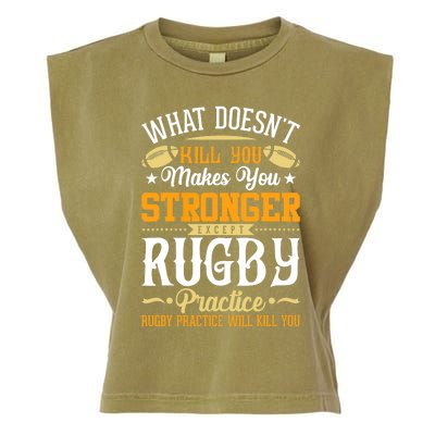 Funny Rugby Design Garment-Dyed Women's Muscle Tee