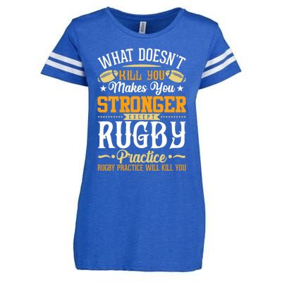 Funny Rugby Design Enza Ladies Jersey Football T-Shirt