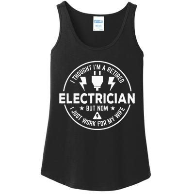 Funny Retired Electrician Gift Electrical Ladies Essential Tank