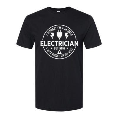 Funny Retired Electrician Gift Electrical Softstyle® CVC T-Shirt