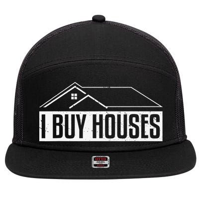 Funny Real Estate Investor Art For Women Rental Property Gift 7 Panel Mesh Trucker Snapback Hat