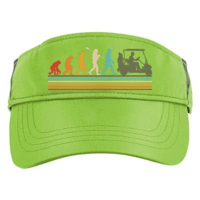 Funny Retro Evolution Of A Golfer Adult Drive Performance Visor