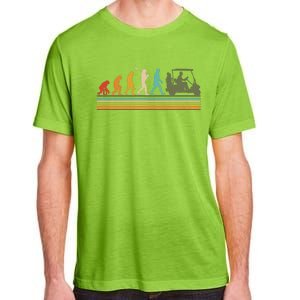 Funny Retro Evolution Of A Golfer Adult ChromaSoft Performance T-Shirt