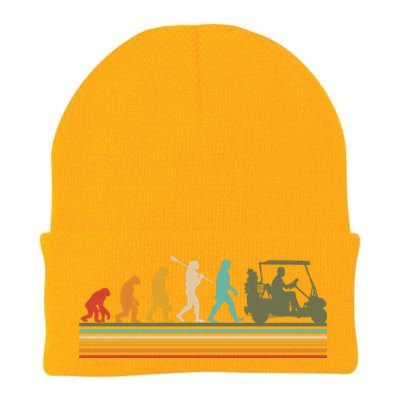 Funny Retro Evolution Of A Golfer Knit Cap Winter Beanie