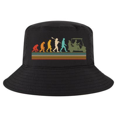 Funny Retro Evolution Of A Golfer Cool Comfort Performance Bucket Hat