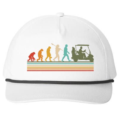 Funny Retro Evolution Of A Golfer Snapback Five-Panel Rope Hat