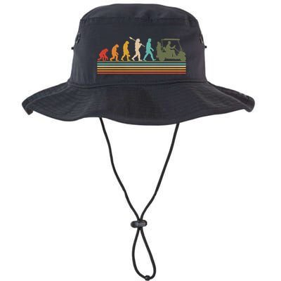 Funny Retro Evolution Of A Golfer Bucket Hat